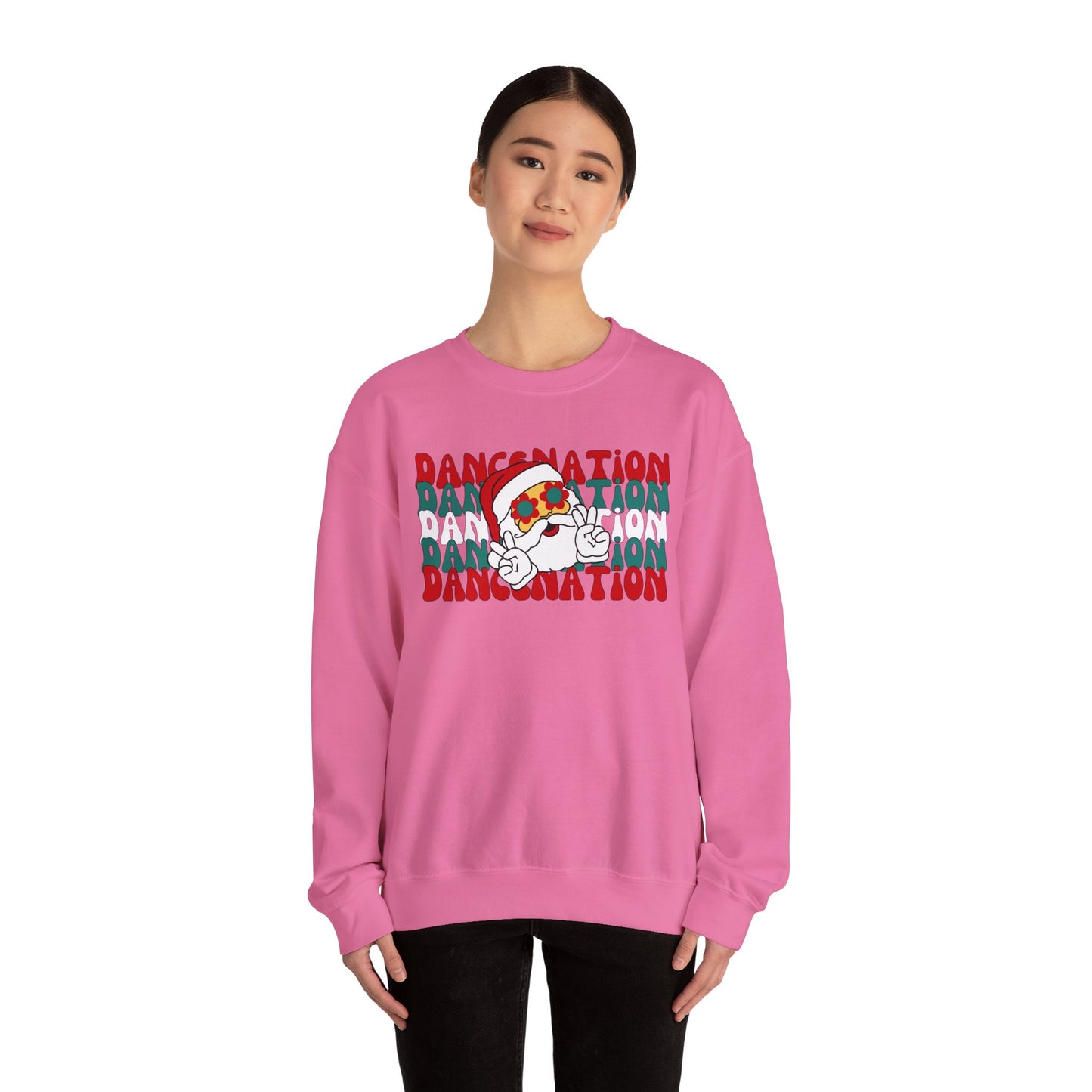 Pink Santa Christmas - Adult Unisex Heavy Blend™ Crewneck Sweatshirt