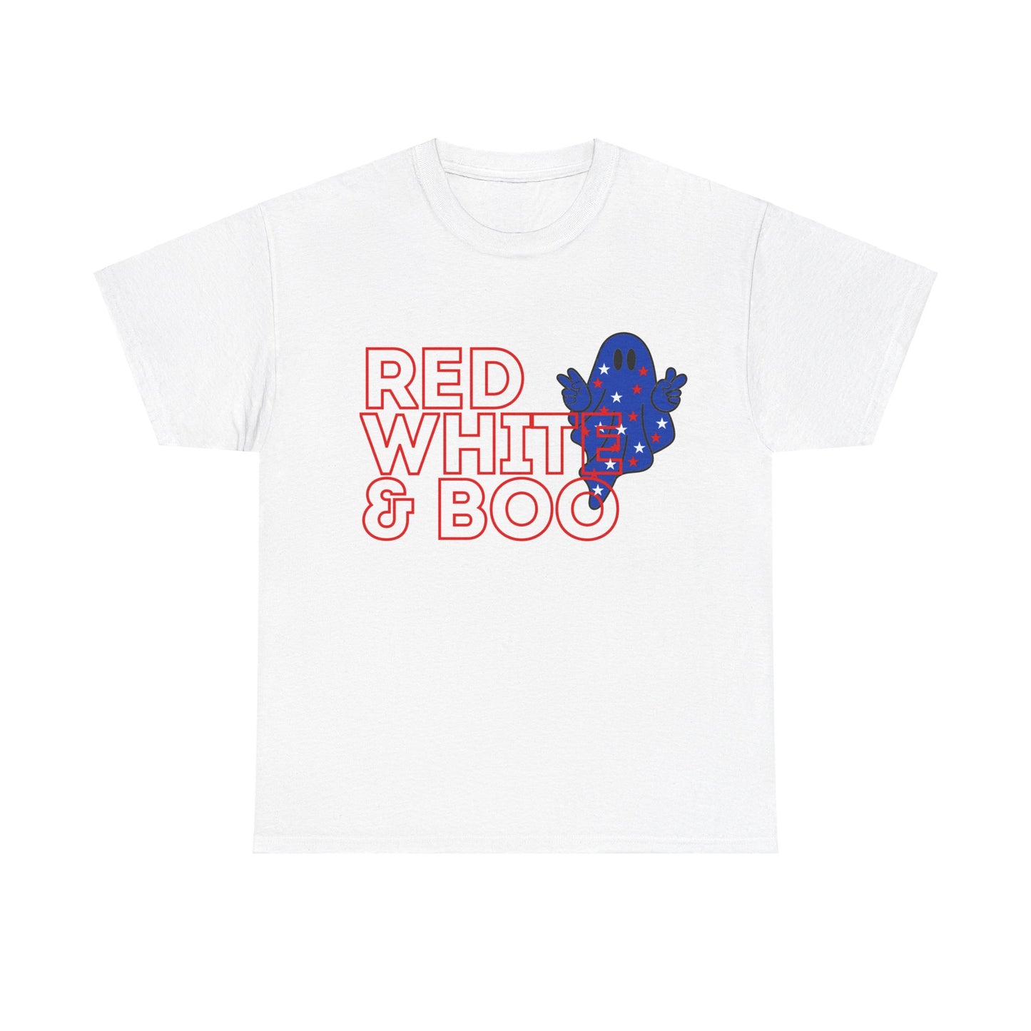 Red, White, & Boo - Unisex Heavy Cotton Tee